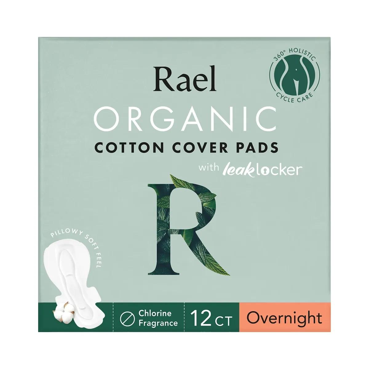 Rael Overnight Organic Cotton Cover Pads With Wings