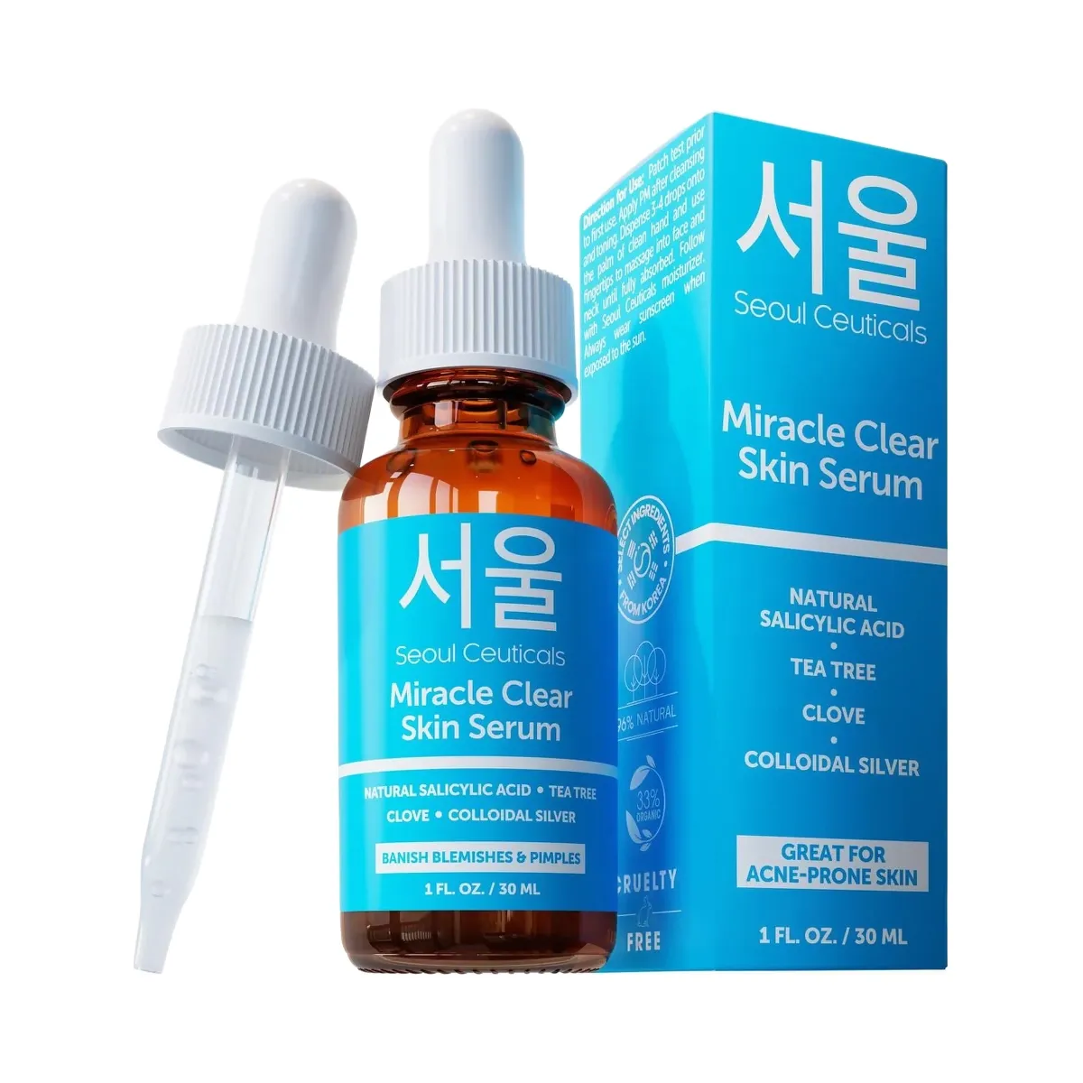 Seoul Ceuticals Korean Skin Care Miracle Clear Skin Serum
