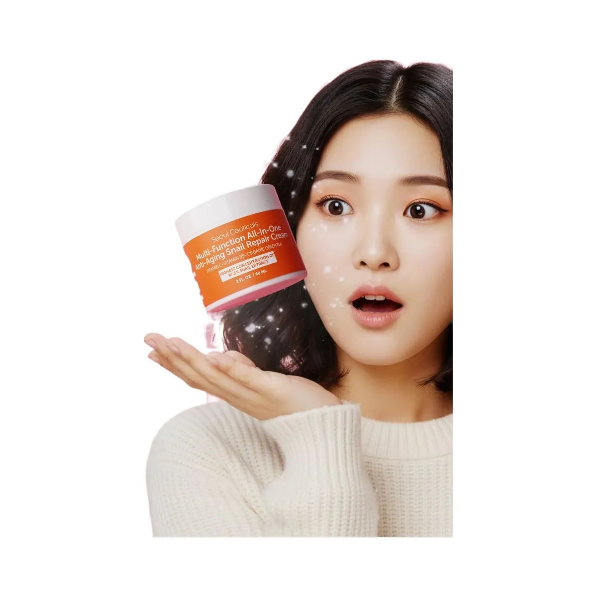 Seoul Ceuticals Korean Skin Care Multi-Function All-In-One Anti-Aging Snail Repair Cream