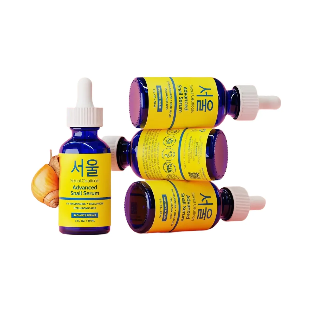 Seoul Ceuticals Korean Skin Care Niacinamide Advanced Snail Serum