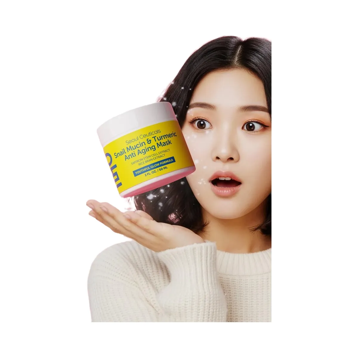 Seoul Ceuticals Korean Skin Care Snail Mucin & Turmeric Anti Aging Mask