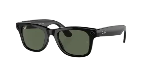 Ray Ban Meta Smart Glasses - Wayfarer Shiny Black G-15 Green Lenses