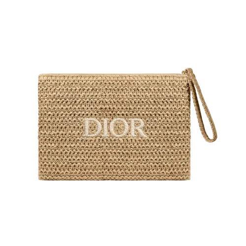 Dior Raffia Clutch