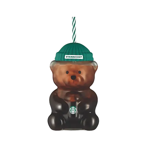 Starbucks Bear "Bearista" Glass Tumbler Cup