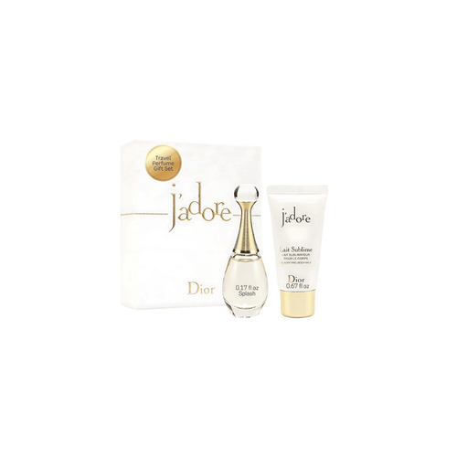 Dior J'adore Perfume for Women Mini Fragrance Gift Set EDP & Body Lotion Duo Travel Set (Perfume 10 ML / Lotion 0.34 Fl Oz)