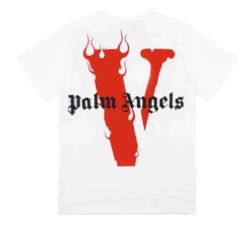 VLONE × Palm Angel T-shirt Buy Palm Angels X Vlone White Red Tee now | Hype Fly India