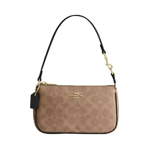 Coach Nolita 19 In Signature Canvas in Gold Tan Black