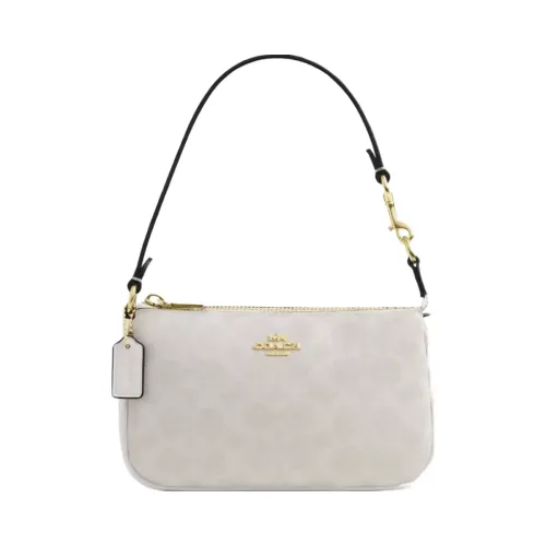 Coach Nolita 19 In Signature Canvas in Gold White Chalk