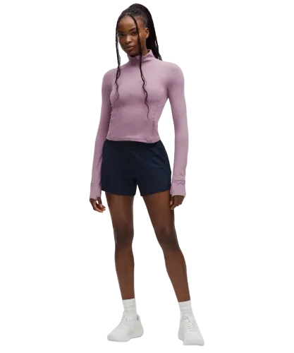 Lululemon It's Rulu Cropped Half Zip Updated Lavender Lux