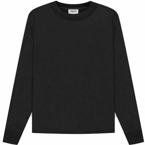 FOG ESSENTIALS ESSENTIALS JERSEY LONGSLEEEVE TEE BLACK ロンT T-shirts Fear Of God ESSENTIALS Jersey Long Sleeve T-Shirt