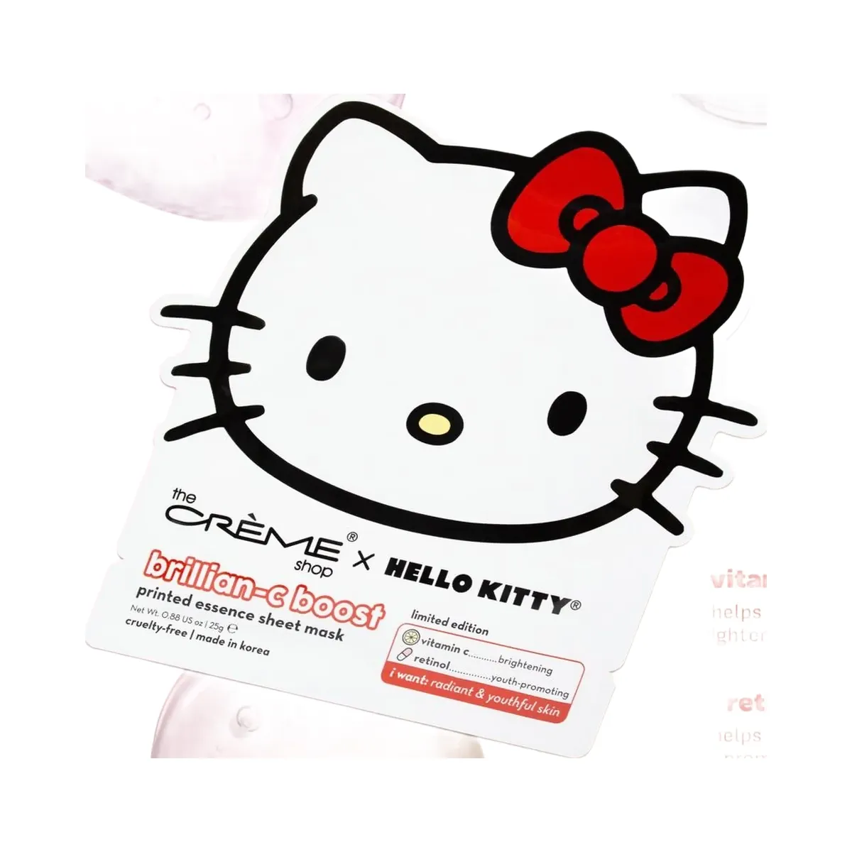 The Crème Shop Hello Kitty Brillian-C Boost Printed Essence Sheet Mask