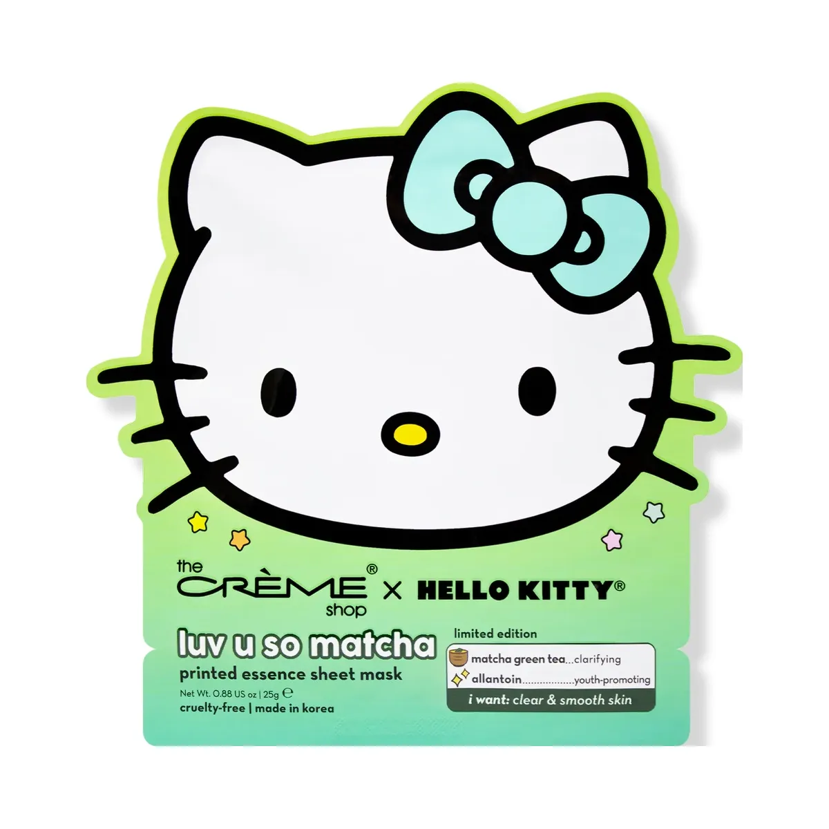 The Crème Shop Hello Kitty Luv U So Matcha Printed Essence Sheet Mask