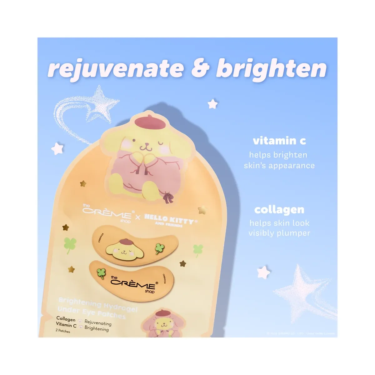 The Crème Shop Pompompurin Hydrogel Under Eye Patches