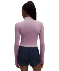 Lululemon It's Rulu Cropped Half Zip Updated Lavender Lux