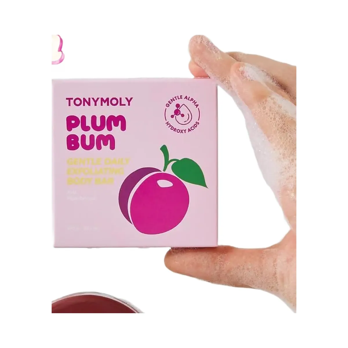 TONYMOLY Plum Bum AHA Body Buffing Bar