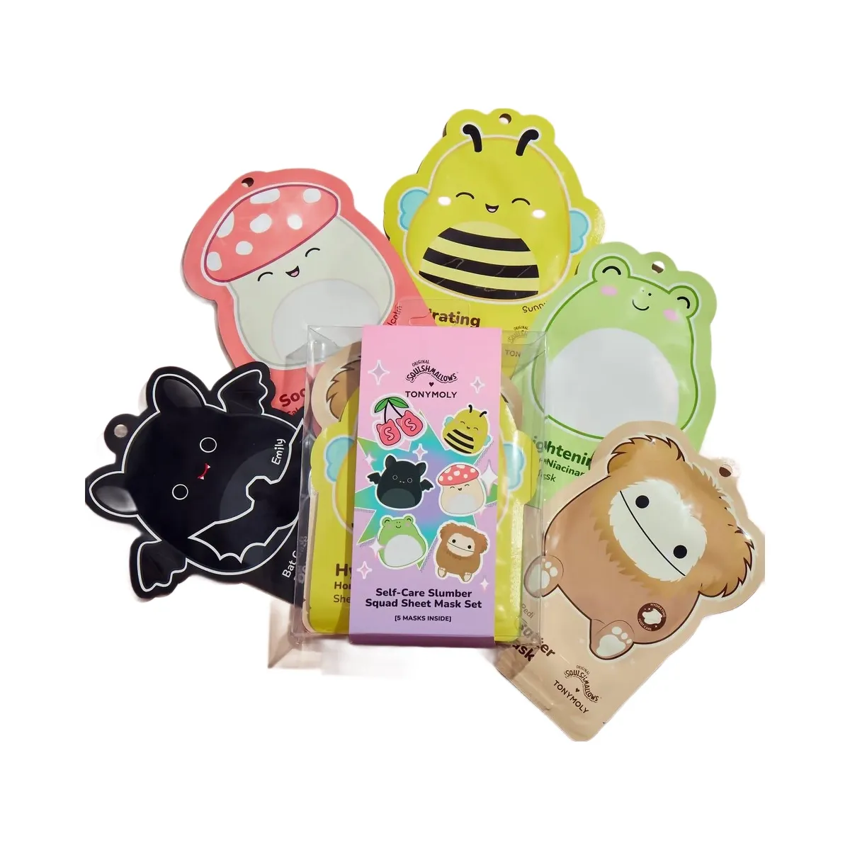 TONYMOLY Squishmallows Slumber Squad Self Care Sheet Mask Set