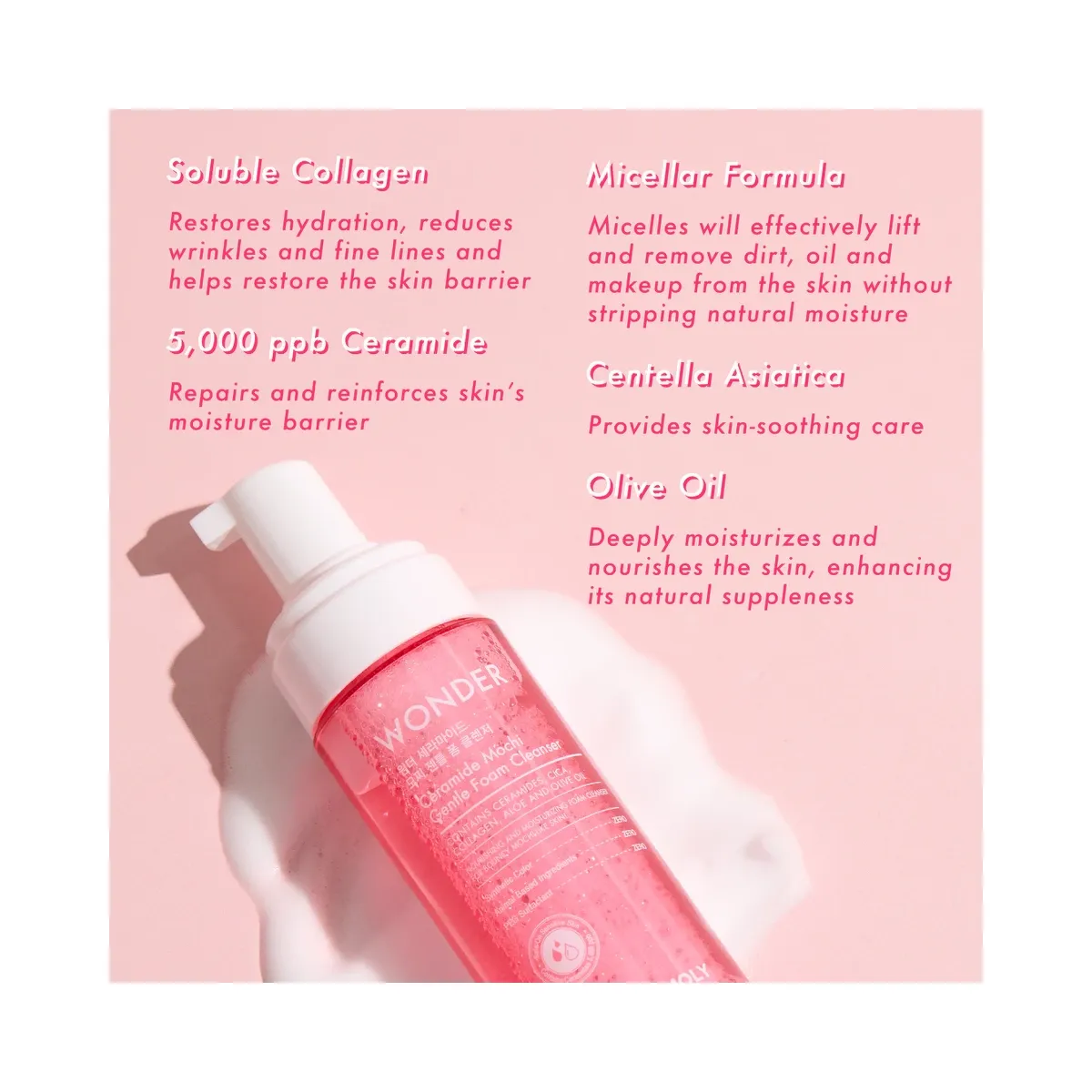 TONYMOLY Wonder Ceramide Mochi Micellar Foam Cleanser