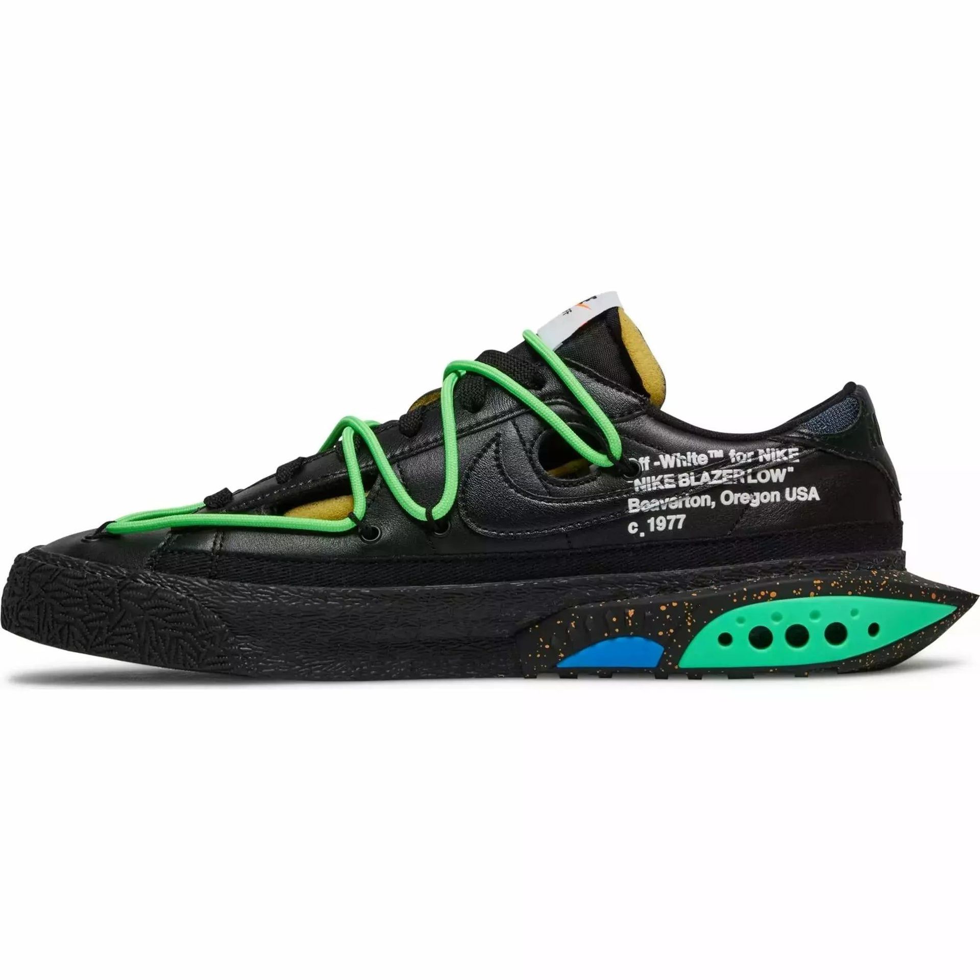 Off-White×Nike Blazer Low Black and Electro Green 正規品 Buy Nike Off White X Blazer Low Black And Electro Green now
